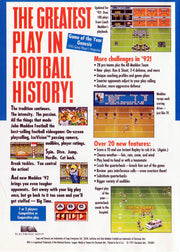 
John Madden Football '92 | Genesis | back cover 1