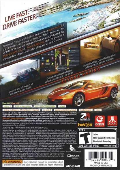 
Test Drive Unlimited 2 | Xbox 360 | back cover 1