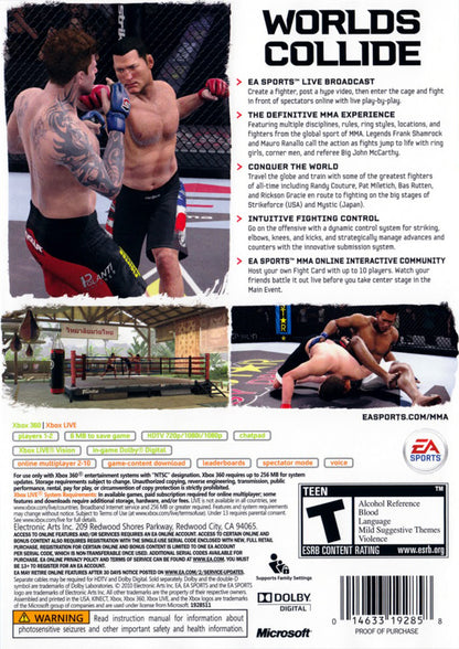 
EA Sports MMA | Xbox 360 | back cover 1 | Region: North America | Source: LaunchBox