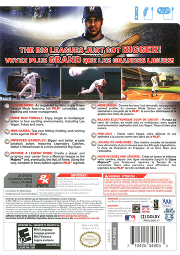 
The Bigs 2 | Wii | back cover 1
