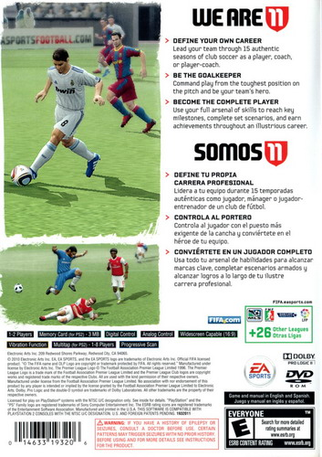 
FIFA Soccer 11 | PlayStation 2 | back cover 1