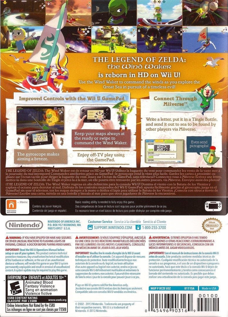 
The Legend of Zelda: The Wind Waker | Wii U | back cover 1