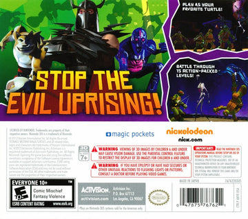 
Teenage Mutant Ninja Turtles | Nintendo 3DS | back cover 1