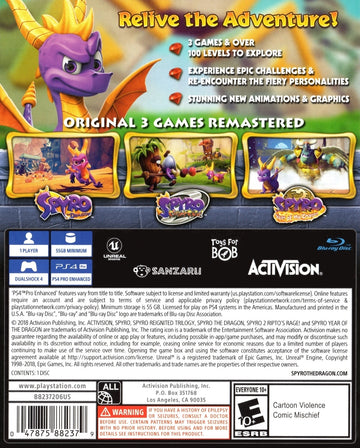 
Spyro: Reignited Trilogy | PlayStation 4 | back cover 1