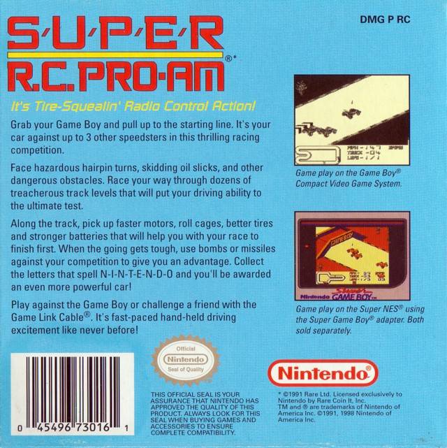 
Super R.C. Pro-Am | Game Boy | back cover 1