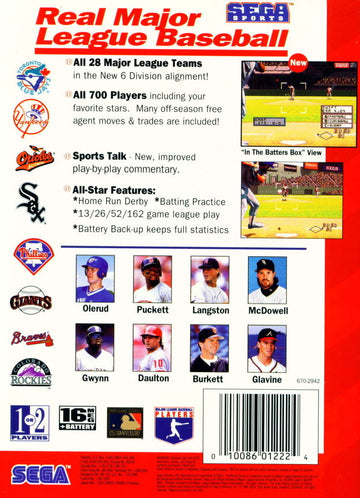 
World Series Baseball | Genesis | back cover 1 | Region: North America | Source: LaunchBox
