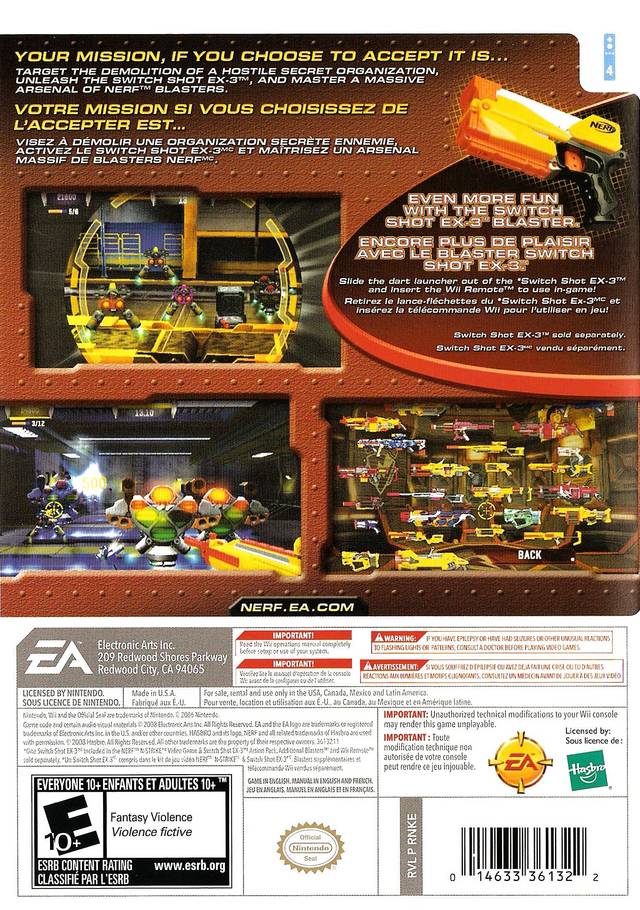 
Nerf N-Strike | Wii | back cover 1