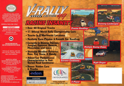 
V-Rally Edition 99 | Nintendo 64 | back cover 1