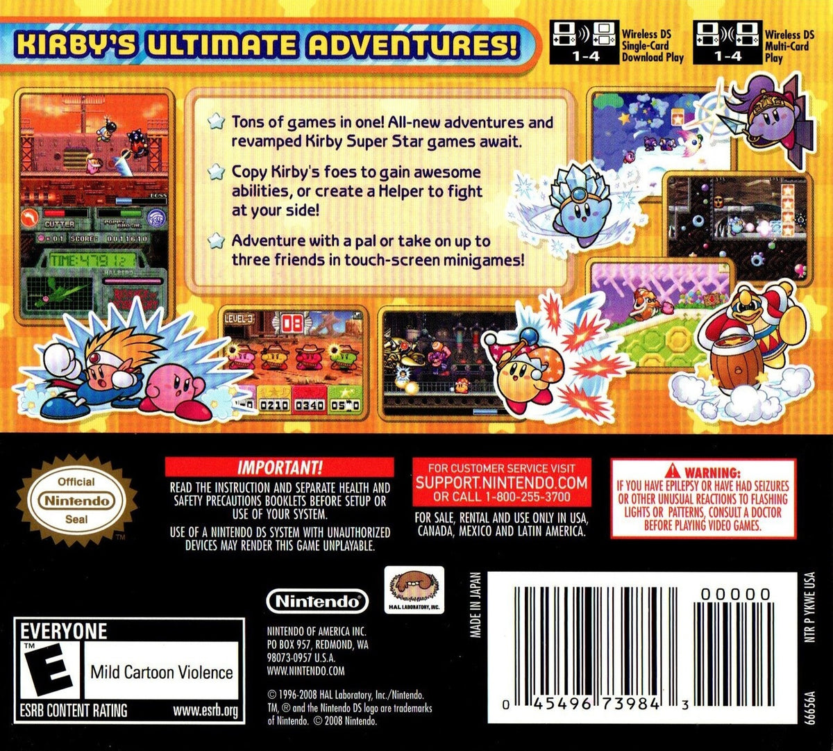 Kirby: Super Star Ultra | Nintendo DS | back cover 1