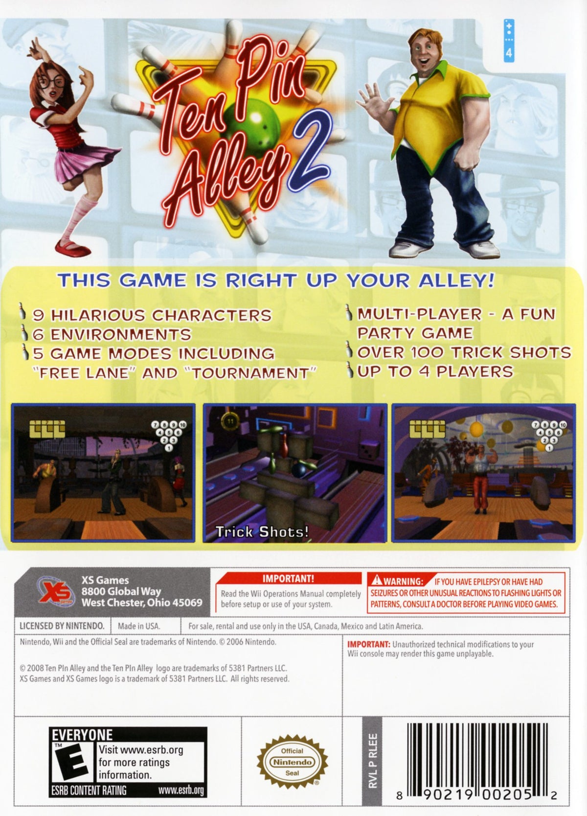
Ten Pin Alley 2 | Wii | back cover 1