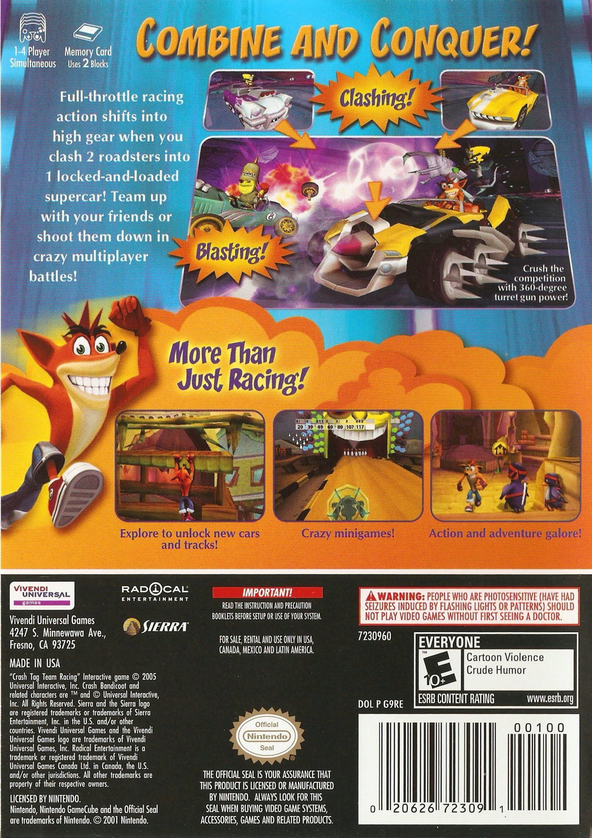 
Crash Tag Team Racing | GameCube | back cover 1
