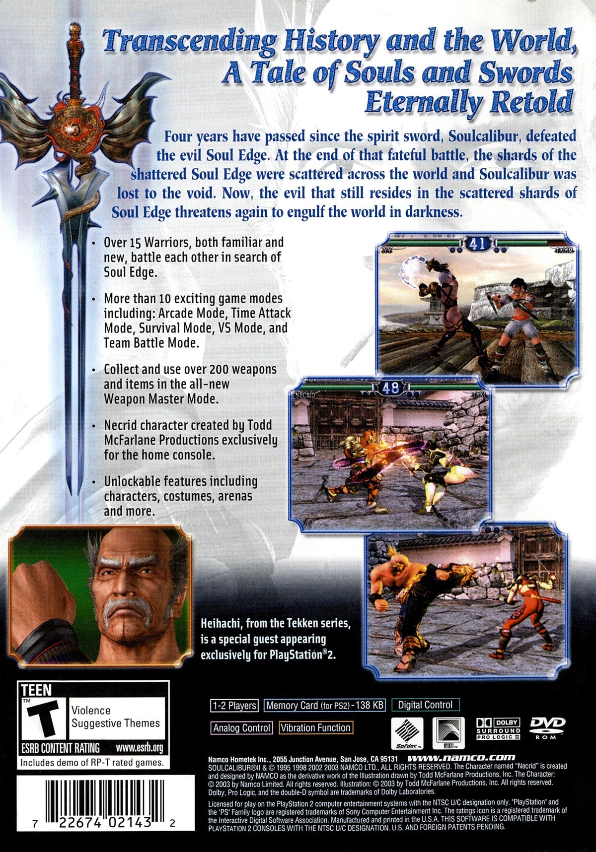 
Soul Calibur II | PlayStation 2 | back cover 1