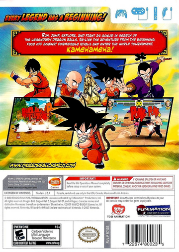 
Dragon Ball: Revenge of King Piccolo | Wii | back cover 1