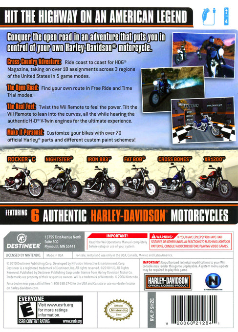 
Harley-Davidson: Road Trip | Wii | back cover 1