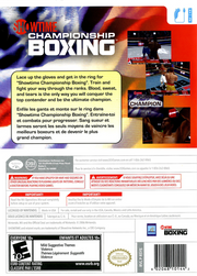 
Showtime Championship Boxing | Wii | back cover 1 | Region: North America | Source: LaunchBox