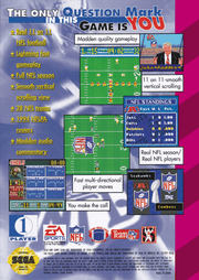 
Madden NFL 95 | Game Gear | back cover 1