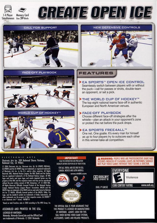 
NHL 2005 | GameCube | back cover 1