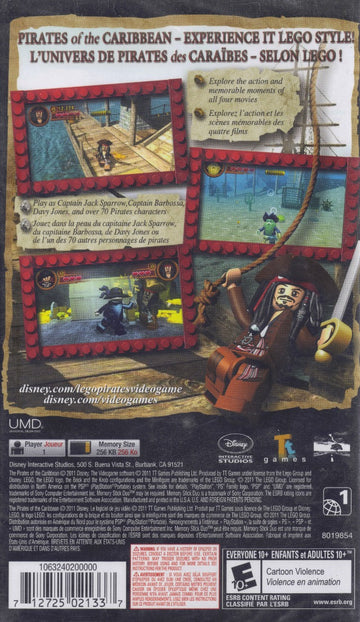 
LEGO Pirates of the Caribbean: The Video Game | PSP | back cover 1