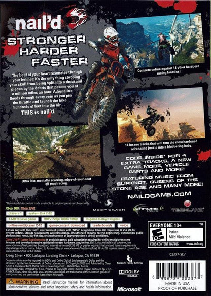 
nail'd | Xbox 360 | back cover 1