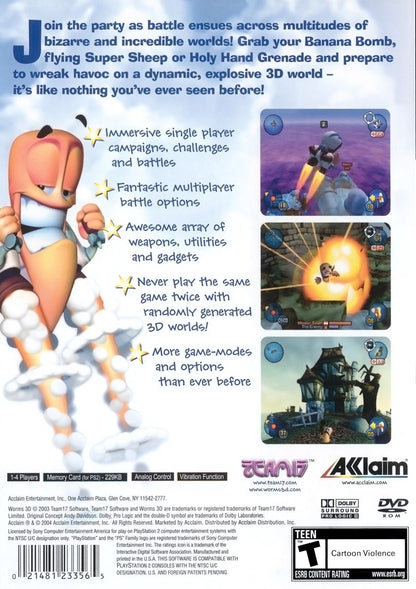 
Worms 3D | PlayStation 2 | back cover 1 | Region: North America | Source: LaunchBox
