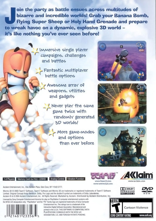 
Worms 3D | PlayStation 2 | back cover 1 | Region: North America | Source: LaunchBox