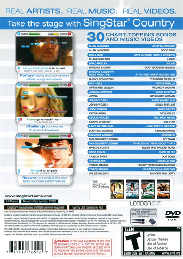 
SingStar: Country | PlayStation 2 | back cover 1 | Region: North America | Source: LaunchBox