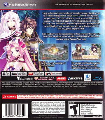
Record of Agarest War Zero | PlayStation 3 | back cover 1