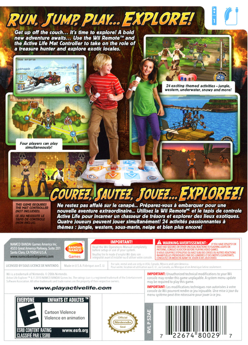 
Active Life: Explorer | Wii | back cover 1