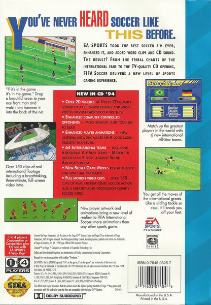 
FIFA International Soccer | SEGA CD | back cover 1