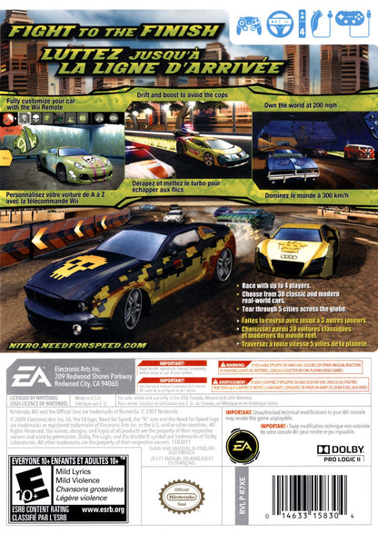 
Need for Speed: Nitro | Wii | back cover 1