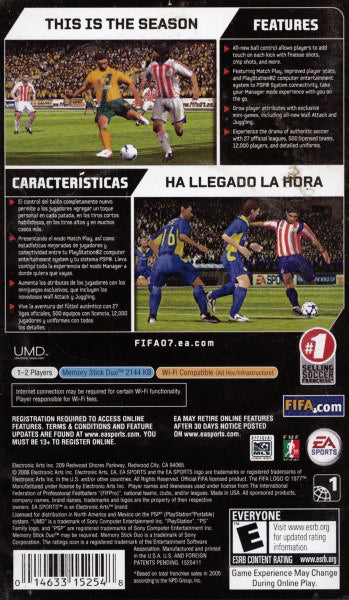 
FIFA Soccer 07 | PSP | back cover 1
