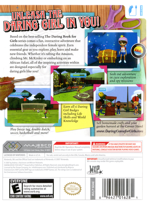 
The Daring Game for Girls | Wii | back cover 1