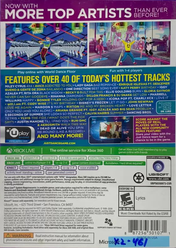 
Just Dance 2015 | Xbox 360 | back cover 1 | Region: North America | Source: LaunchBox