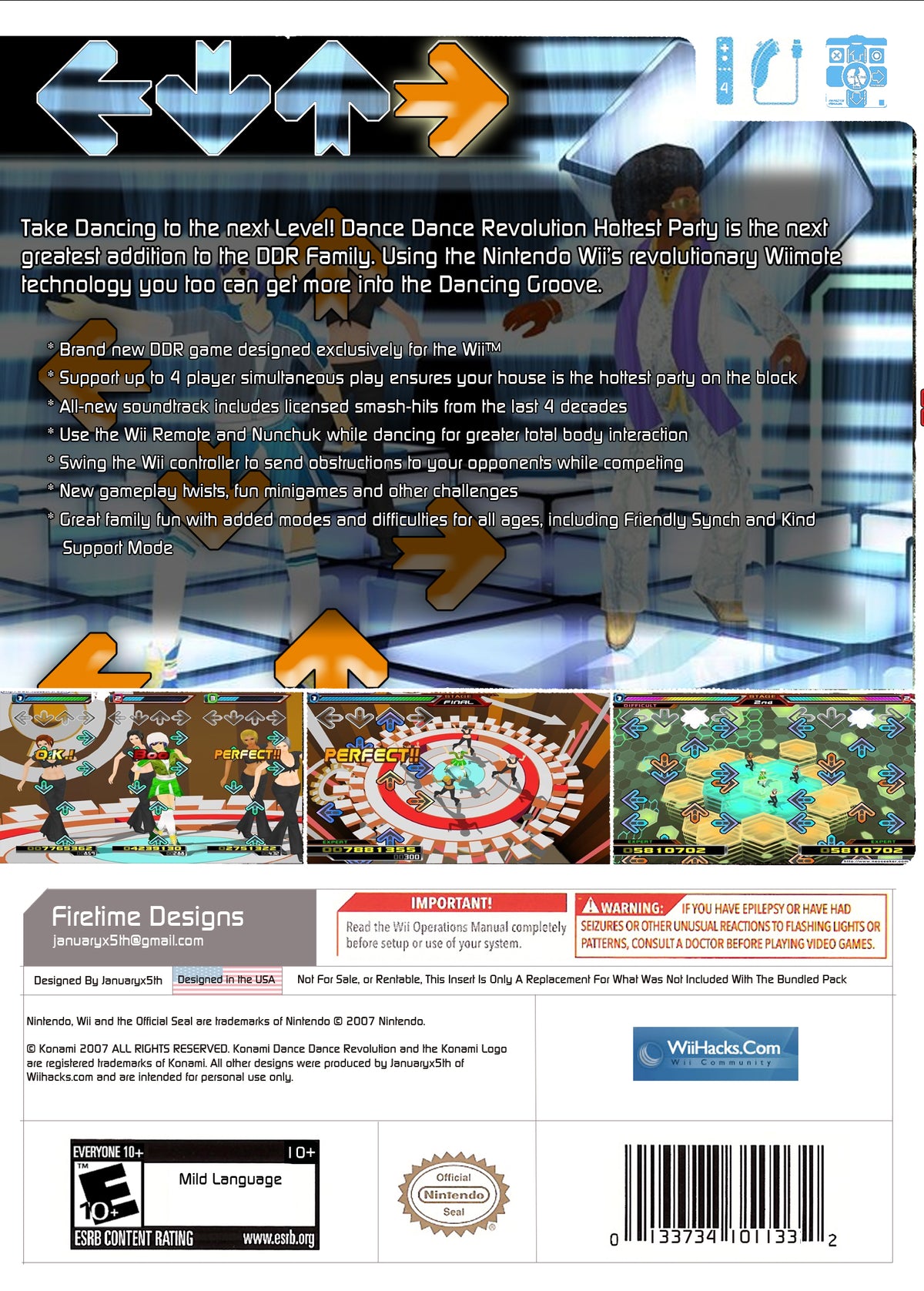 Dance Dance Revolution: Hottest Party | Wii | back cover 1