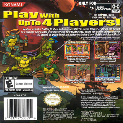 
Teenage Mutant Ninja Turtles 2: Battle Nexus | Game Boy Advance | back cover 1