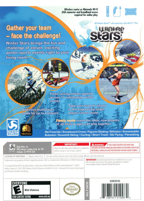 
Winter Stars | Wii | back cover 1
