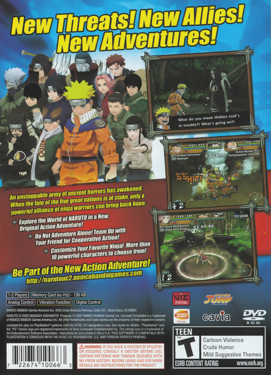 
Naruto: Uzumaki Chronicles 2 | PlayStation 2 | back cover 1 | Region: North America | Source: LaunchBox