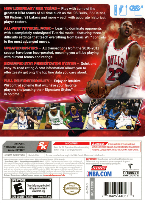 
NBA 2K12 | Wii | back cover 1