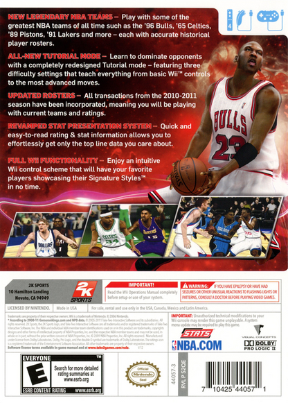 
NBA 2K12 | Wii | back cover 1
