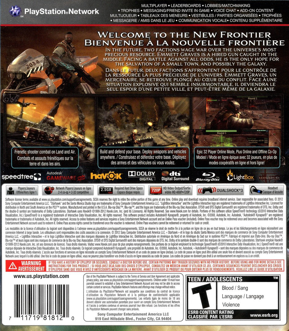 
Starhawk | PlayStation 3 | back cover 1