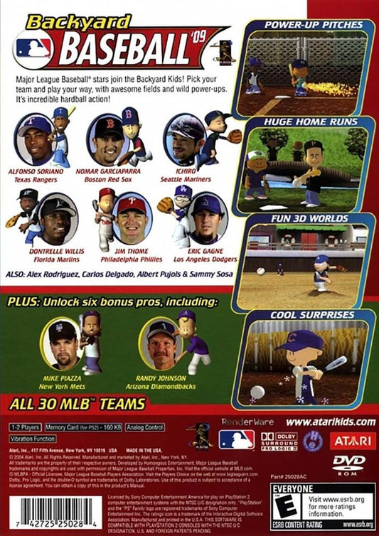
Backyard Baseball '09 | PlayStation 2 | back cover 1