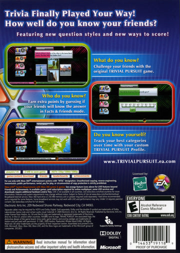
Trivial Pursuit | Xbox 360 | back cover 1