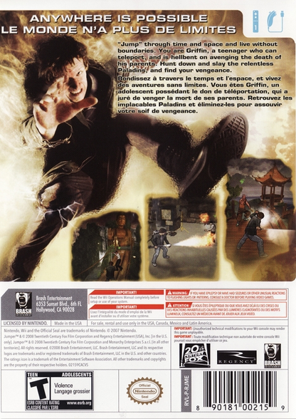 
Jumper: Griffin's Story | Wii | back cover 1