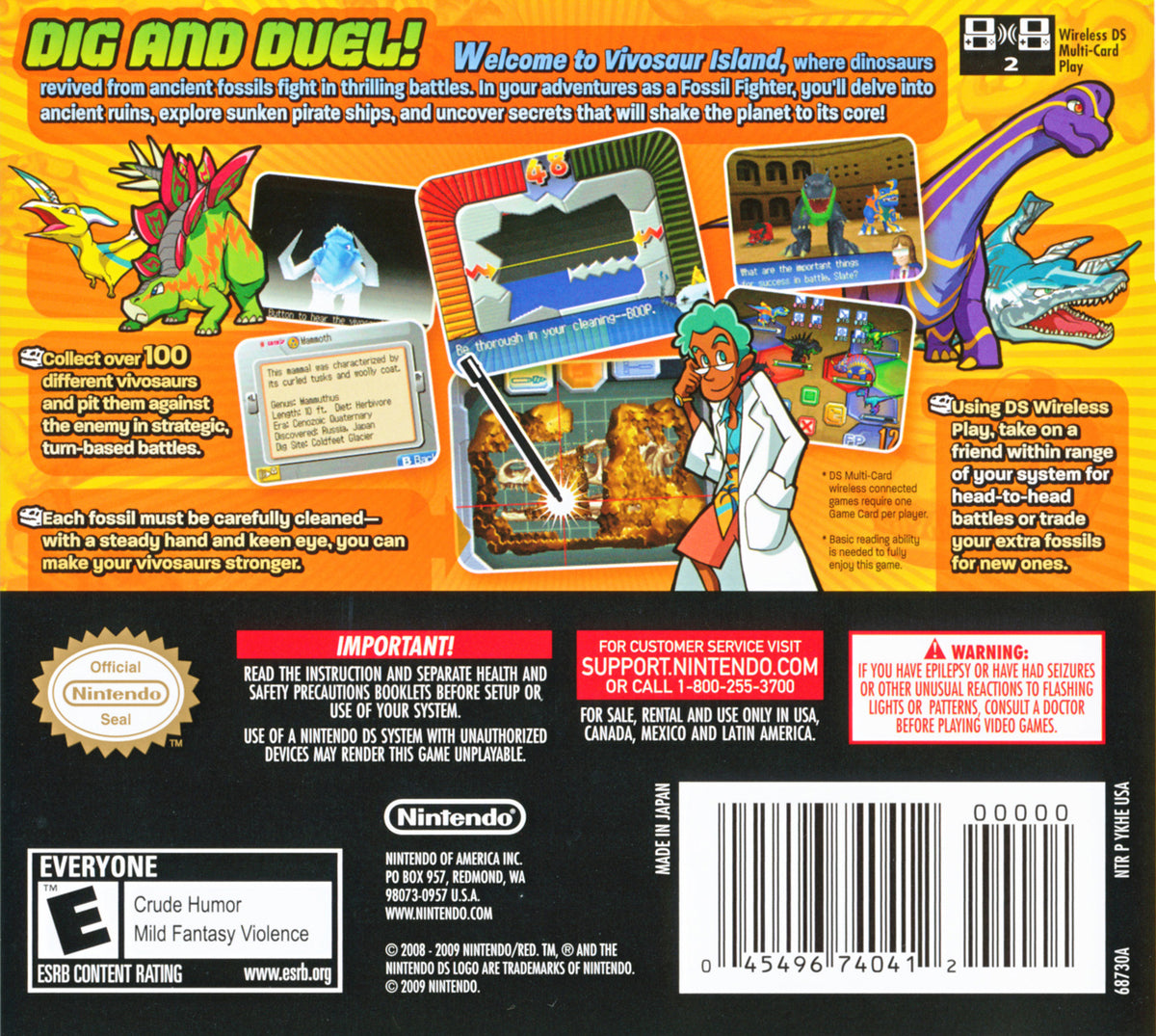 
Fossil Fighters | Nintendo DS | back cover 1