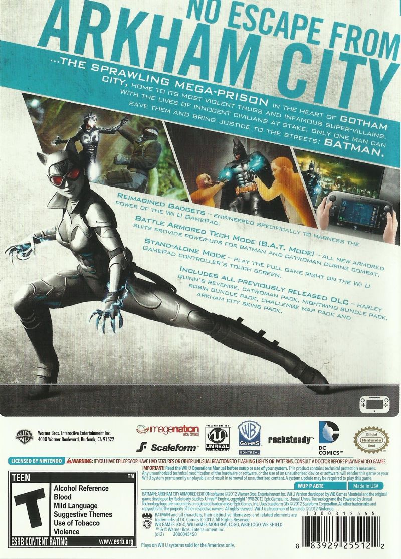 
Batman: Arkham City Armored Edition | Wii U | back cover 1