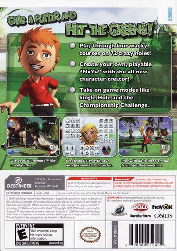 
Kidz Sports: Crazy Golf | Wii | back cover 1 | Region: North America | Source: LaunchBox