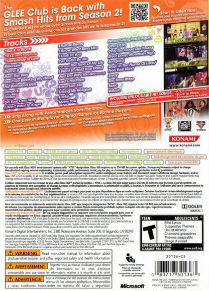 
Karaoke Revolution: Glee - Volume 3 | Xbox 360 | back cover 1 | Region: North America | Source: LaunchBox