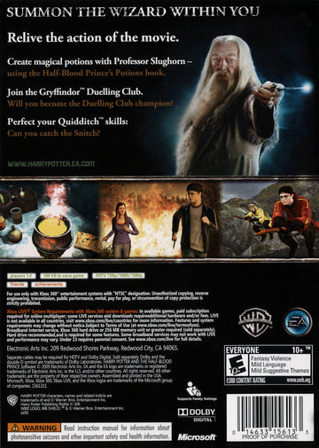 
Harry Potter and the Half-Blood Prince | Xbox 360 | back cover 1 | Region: North America | Source: LaunchBox