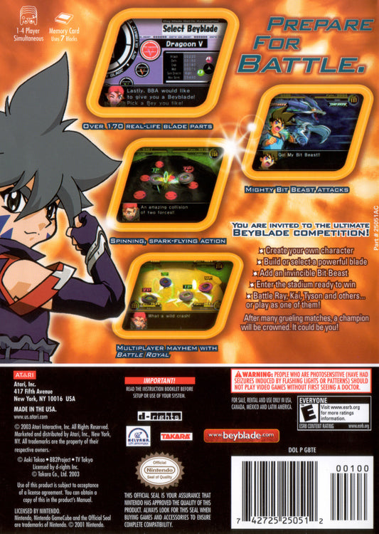 
Beyblade VForce: Super Tournament Battle | GameCube | back cover 1