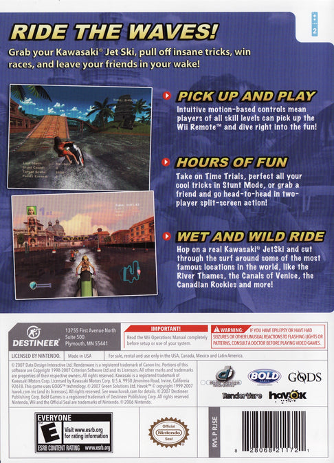 
Kawasaki Jet Ski | Wii | back cover 1